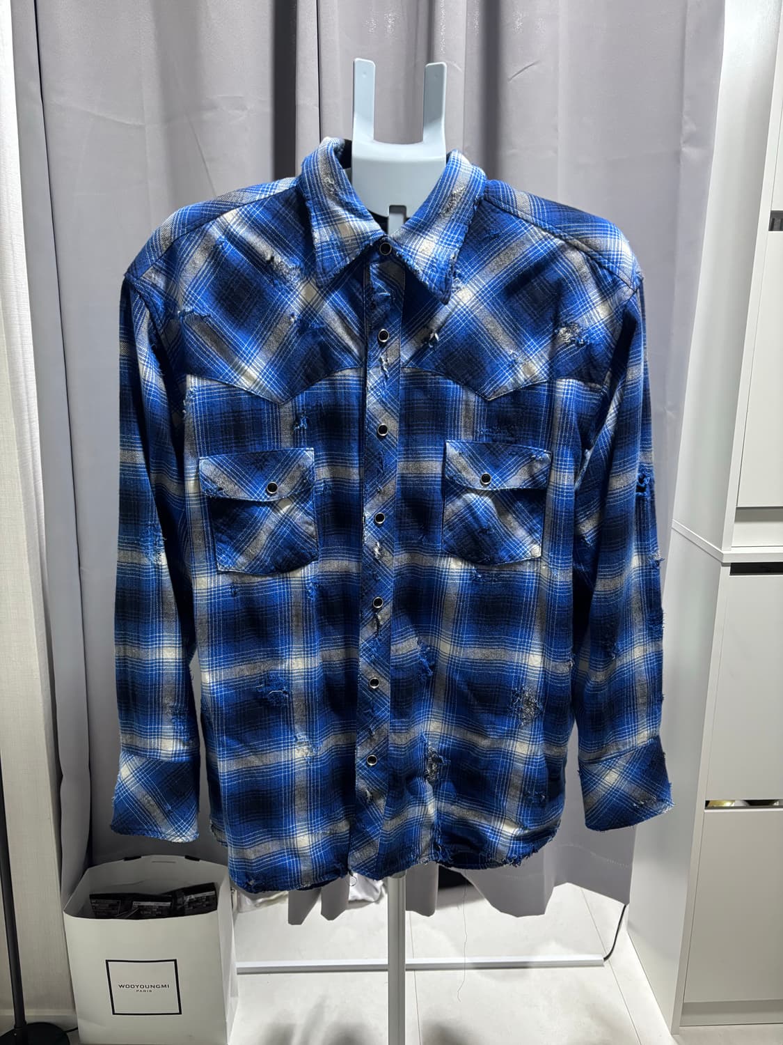 [M]rafu 데미지드 웨스턴 셔츠 상품이미지1