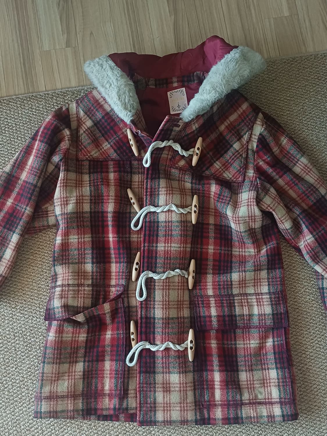 일본 빈티지 체크 코트 상품이미지1