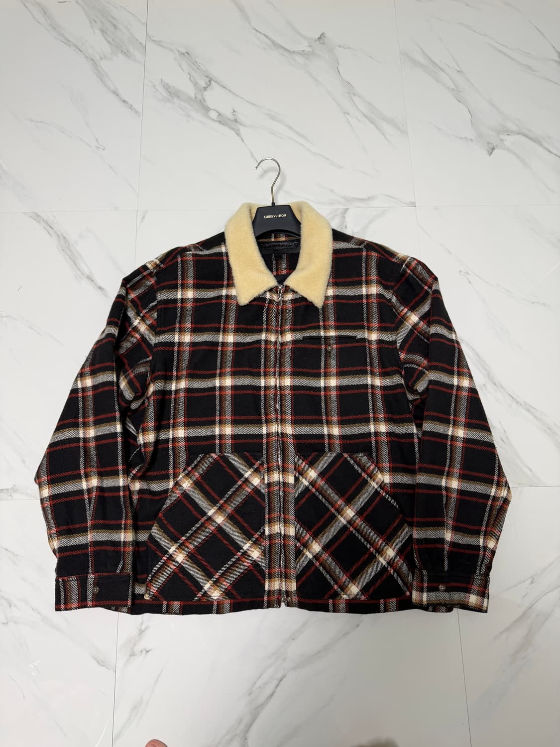 크롬하츠 플란넬 시어링 체크 워크독 자켓 2XL 상품이미지1