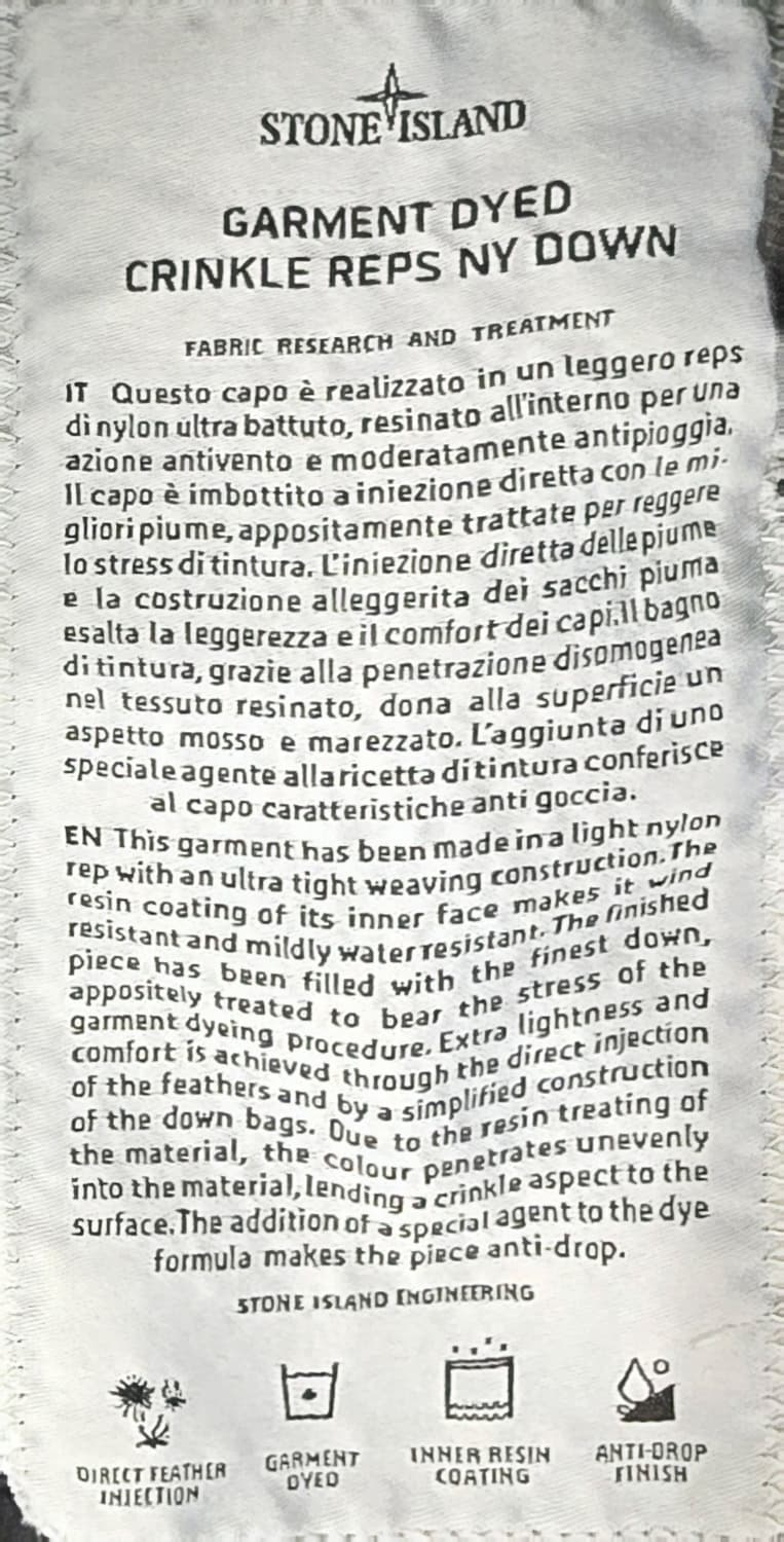 [정품/중고] 스톤아일랜드 크링클랩스 패딩 L 상품이미지5