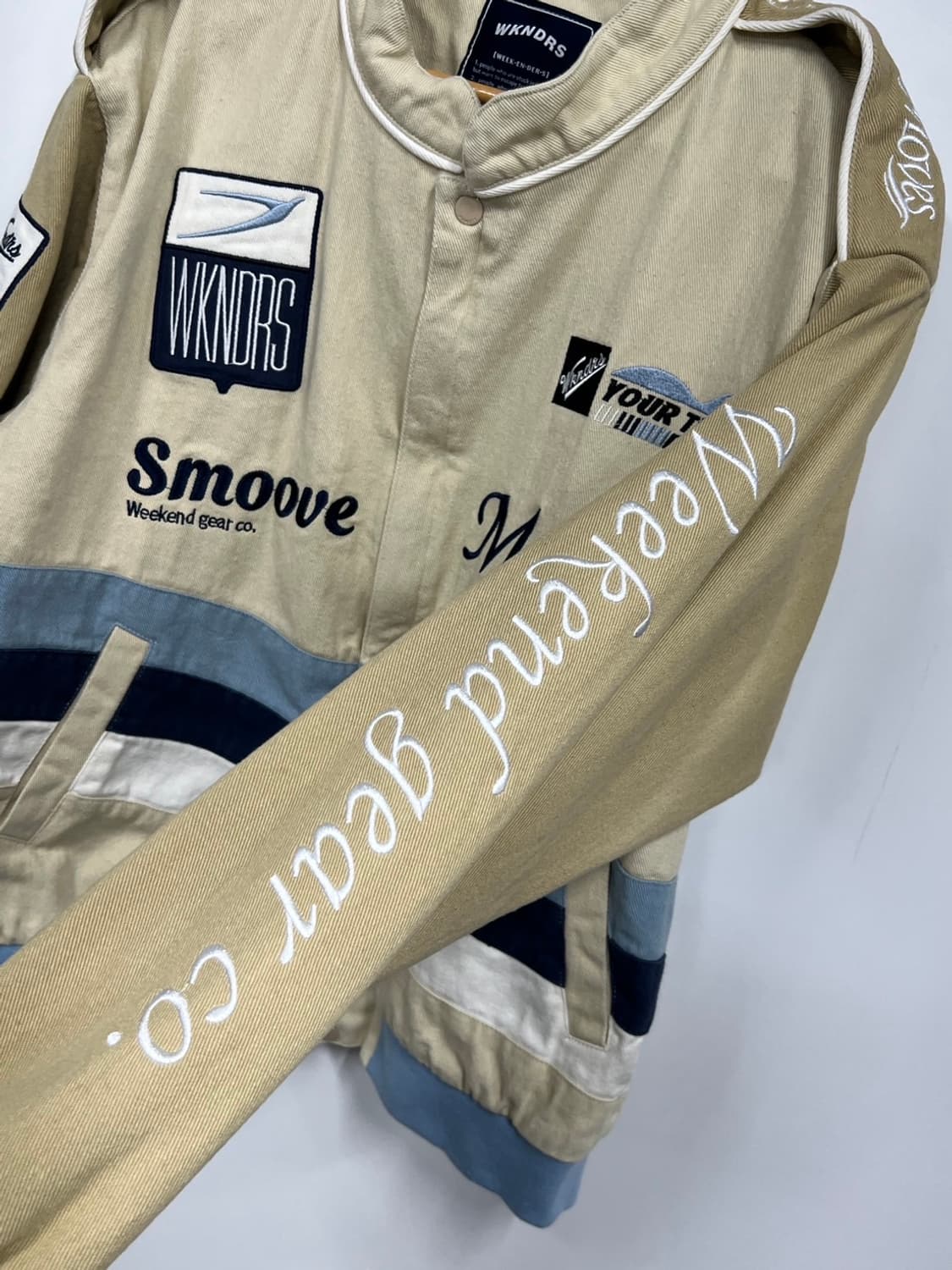 위캔더스 패치 레터링 레이싱 자켓 상품이미지4