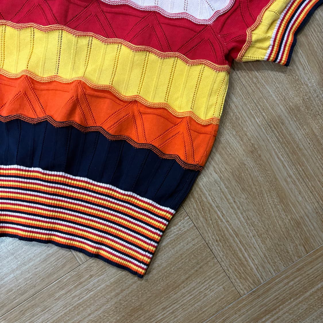 비비안웨스트우드 앵글로매니아 베아 레인보우 크롭 가디건 상품이미지9