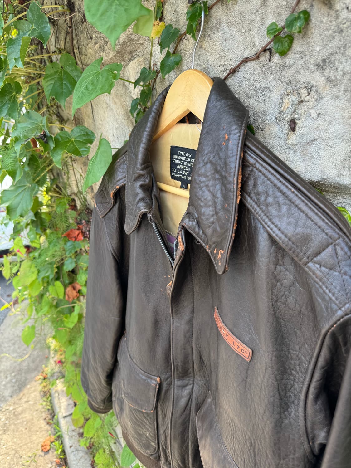 Avirex 아비렉스 a-2 가죽 leather 항공 자켓 105 상품이미지4