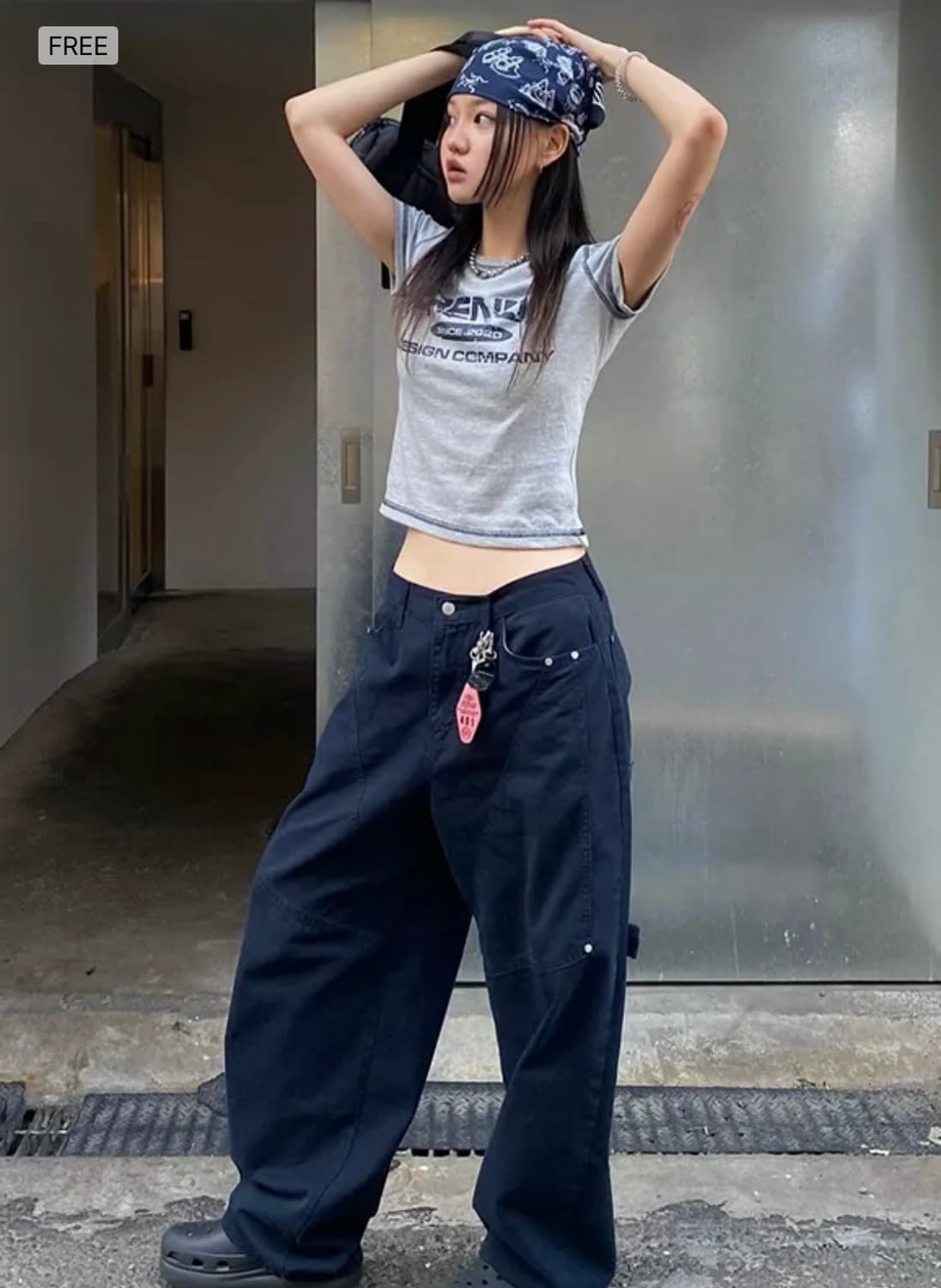 프렌다 라인 스티치 반팔 그레이 상품이미지2
