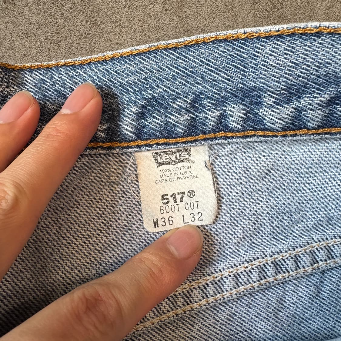 리바이스 01년도 미국 생산 517 데님 팬츠 상품이미지5