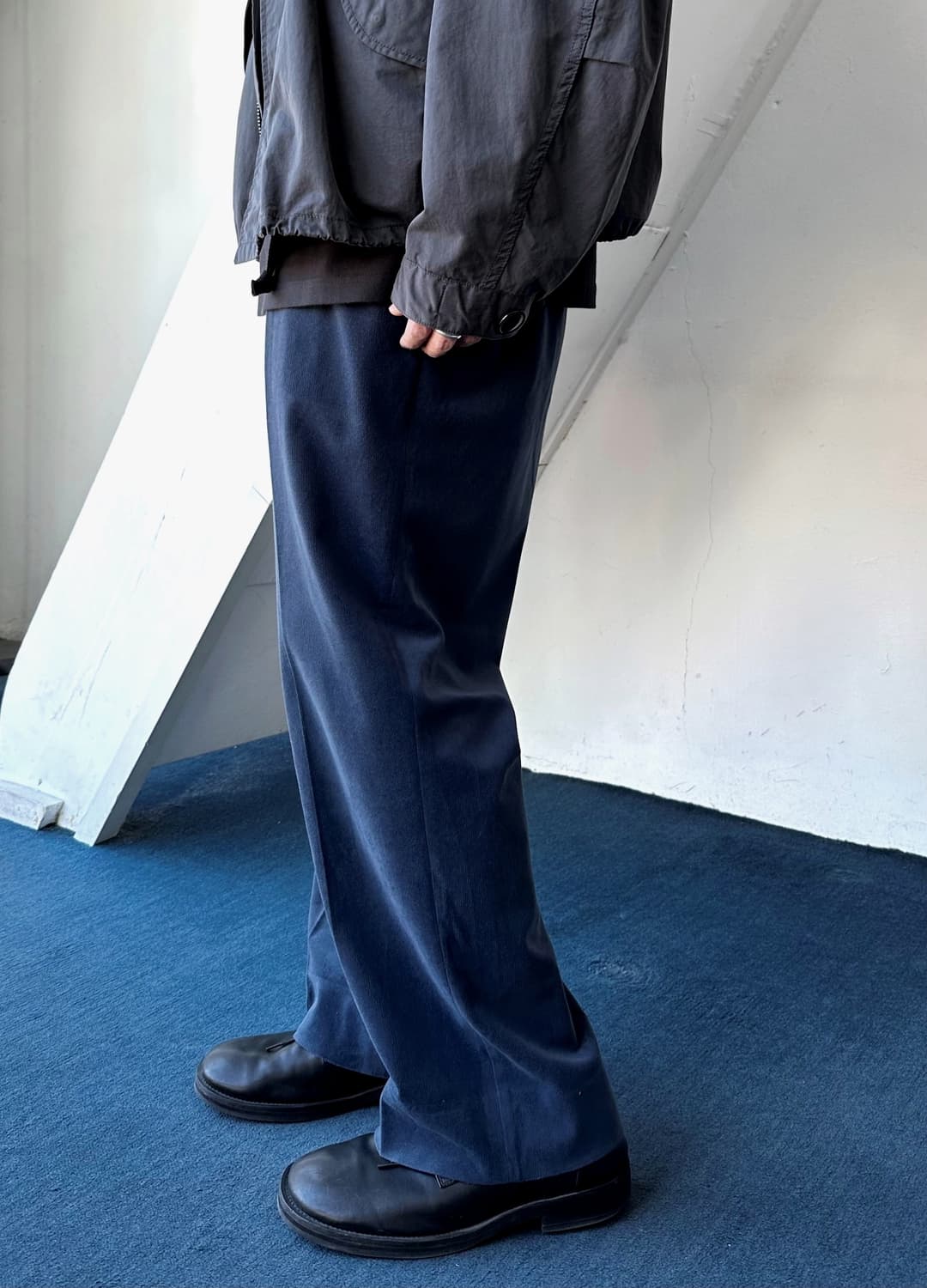 Cord design 2 tuck wide pants 상품이미지10