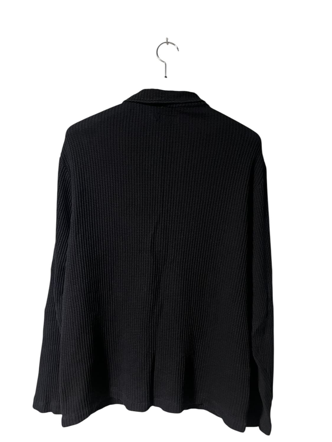 [L] 스투시 크라운 와플 집업 가디건 블랙 상품이미지3