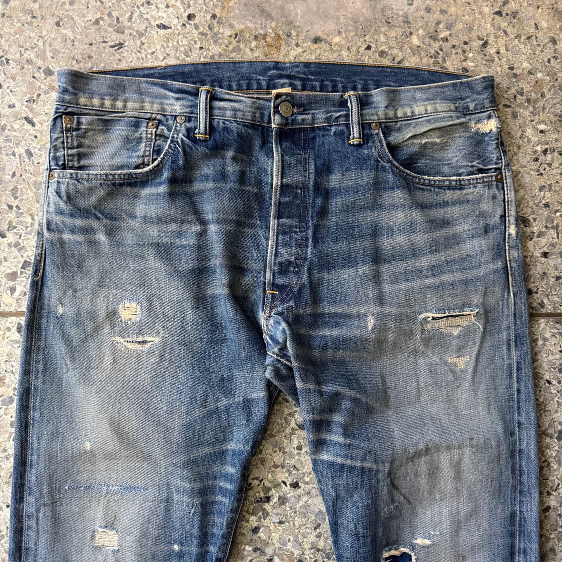 [38] RRL 더블알엘 로우스트라이트 더스트볼 셀비지 데님 팬츠 상품이미지3