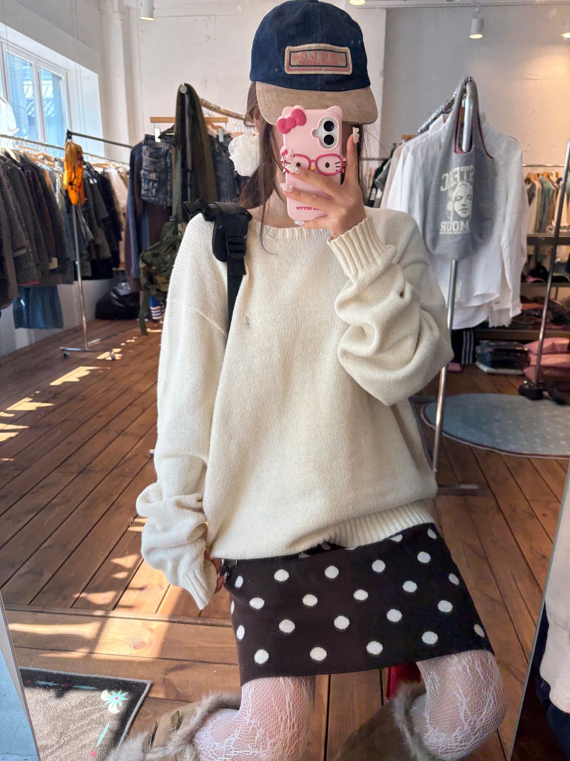 폴로 회베이지 니트 상품이미지2