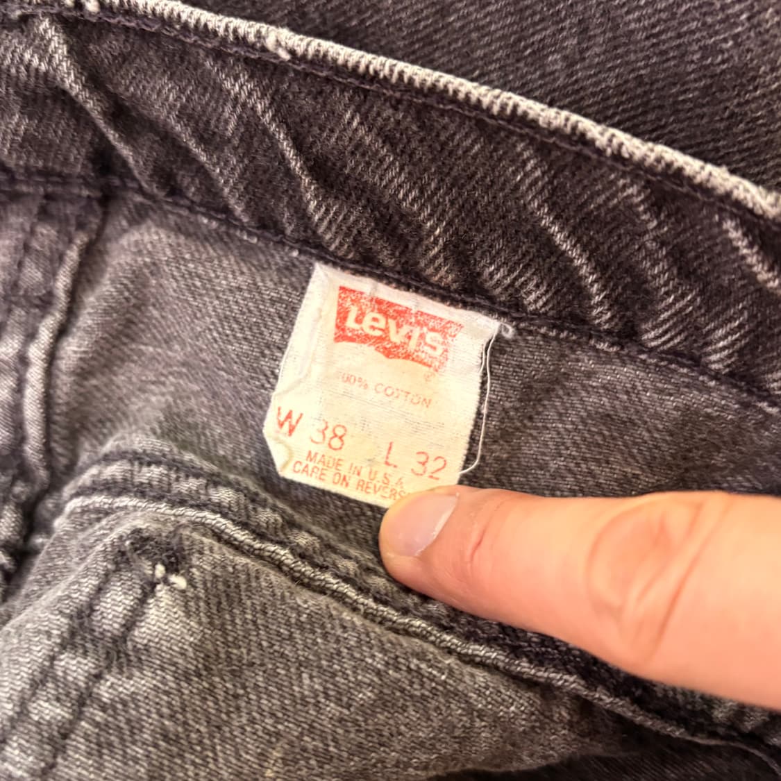 [38/32] USA 🇺🇸 리바이스 505 오렌지 탭 흑청 블랙 상품이미지9