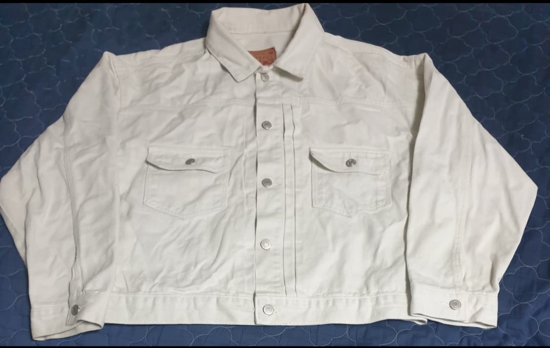 아더피츠 오버핏 트러커 데님 자켓 크림 (XXL) 상품이미지1