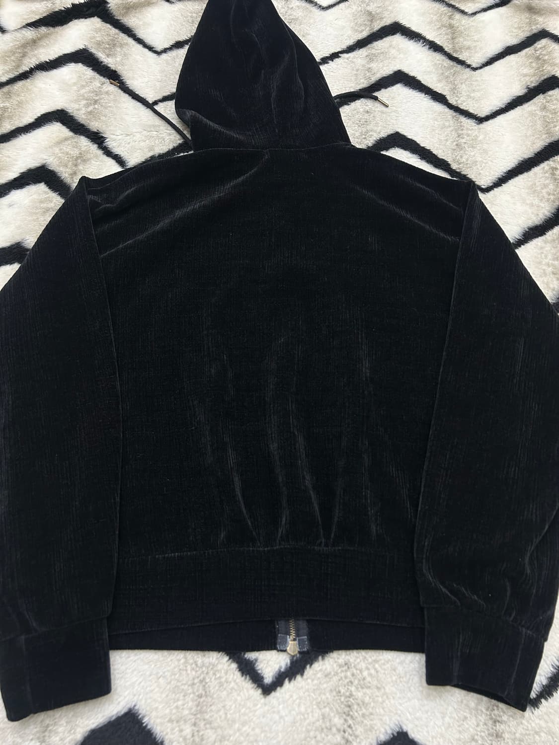 [실측XL]빈티지 라스베가스 코듀로이 2Way 후드집업/블랙 상품이미지5