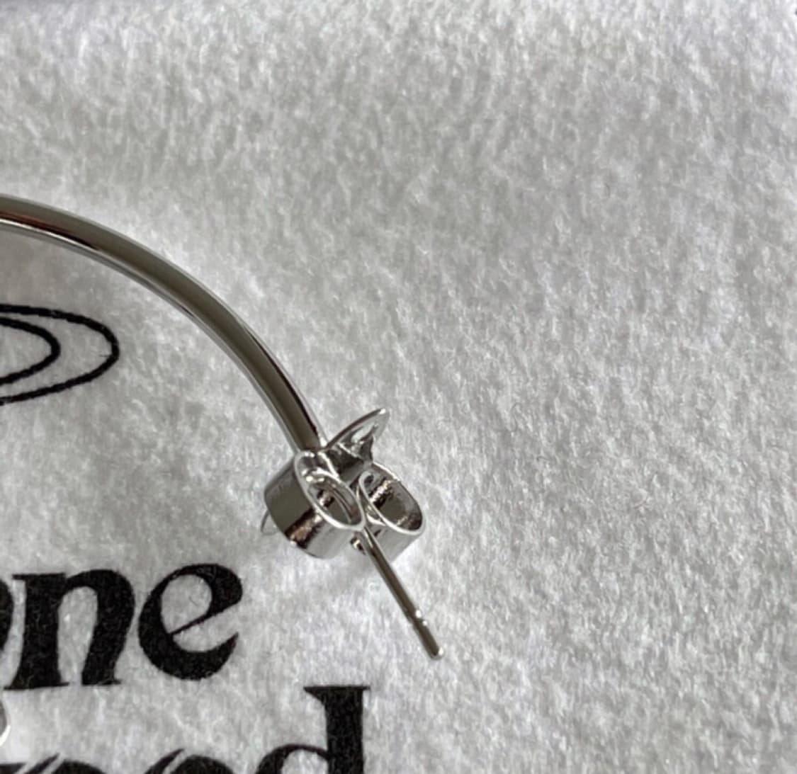 비비안 웨스트우드 아카이브 실버 orb 빅 링 귀걸이 상품이미지3