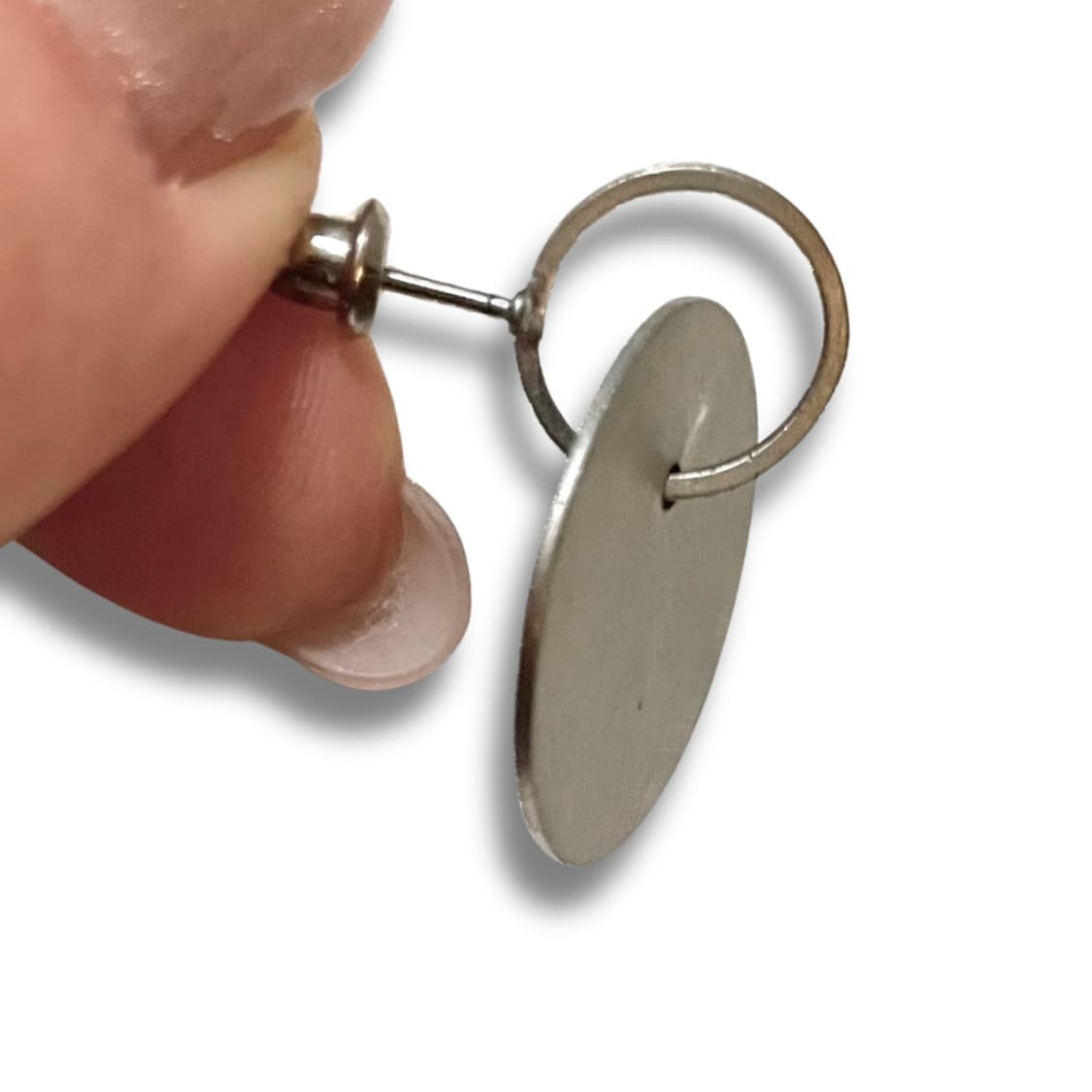 COS Matte Silver Disk Earrings 상품이미지4