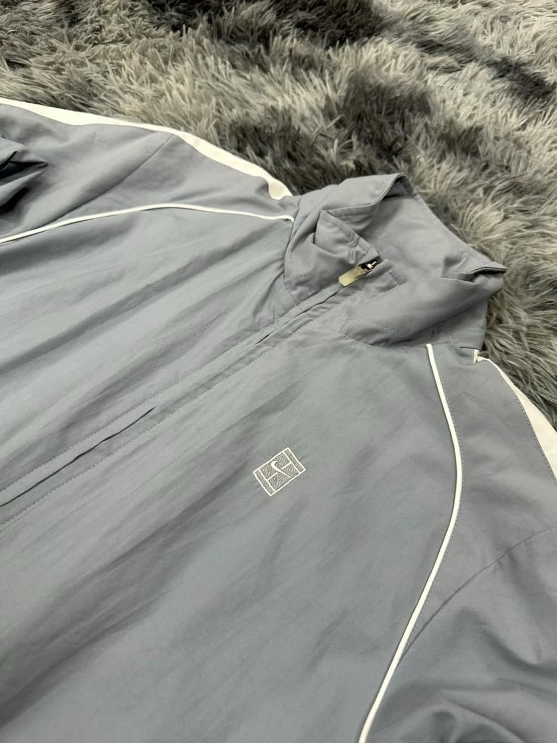 00s 나이키 테니스로고 스카이블루 아노깔 바람막이 집 상품이미지4