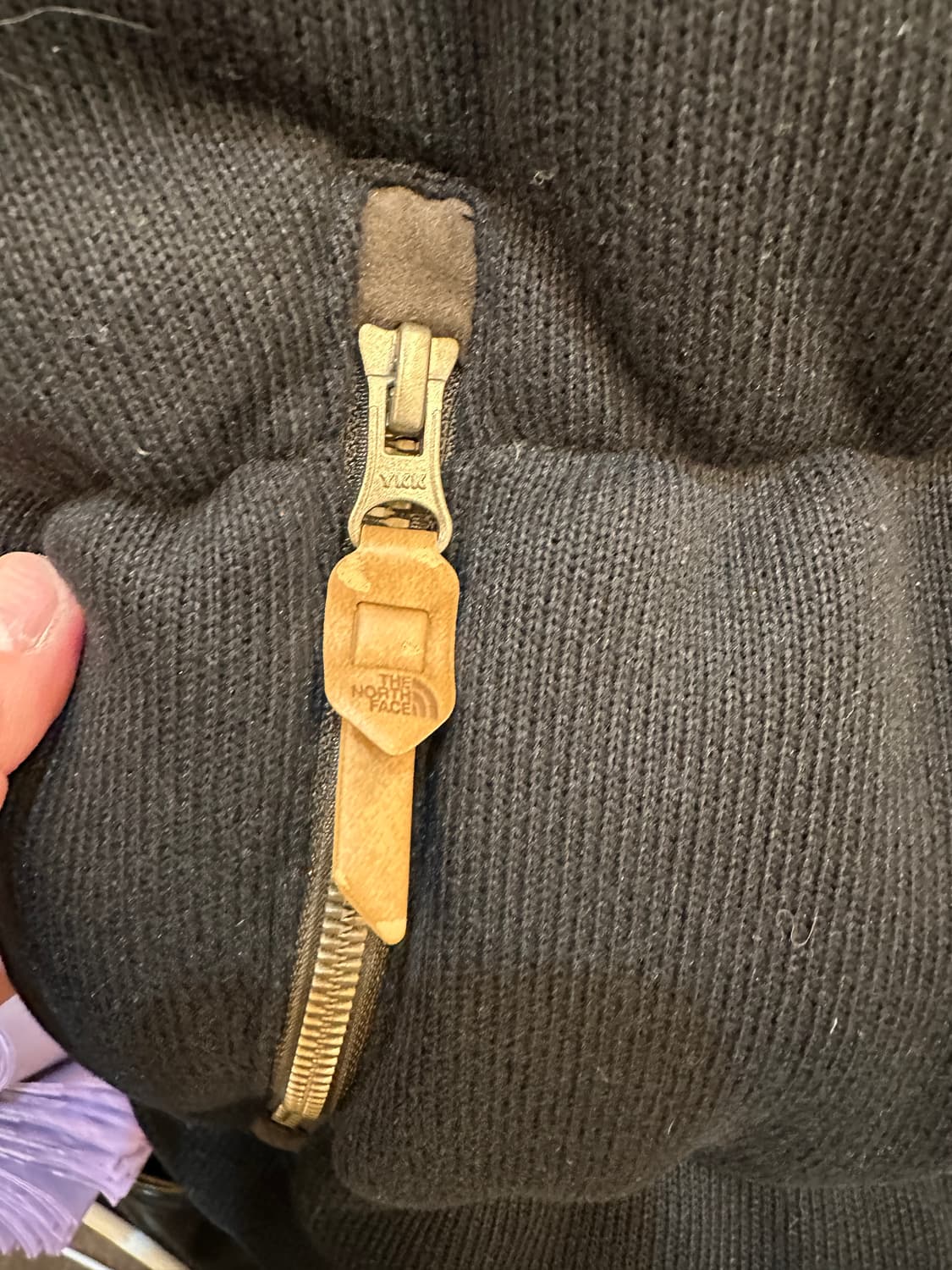 95)노스페이스 블랙 니트 구스 패딩 조끼 상품이미지6