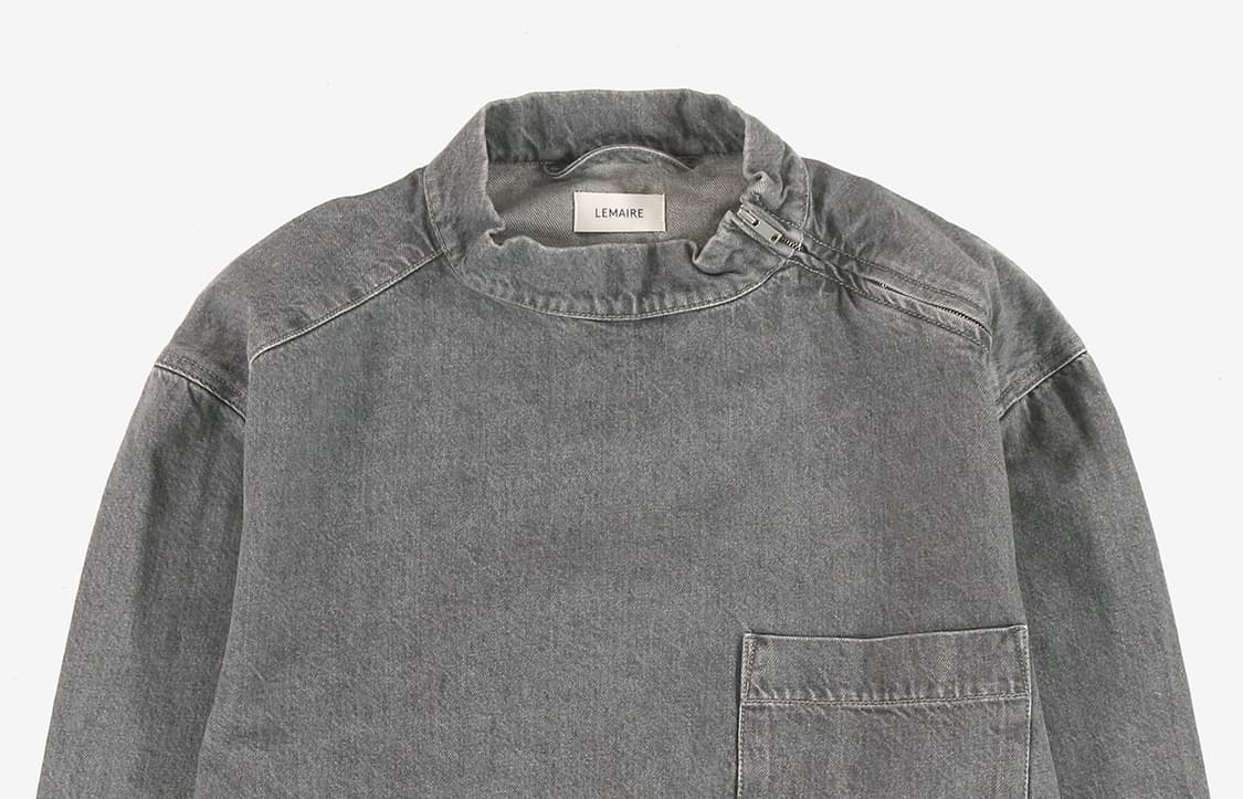 르메르 지퍼 데님 셔츠 탑 스톤그레이 / XXS 상품이미지5