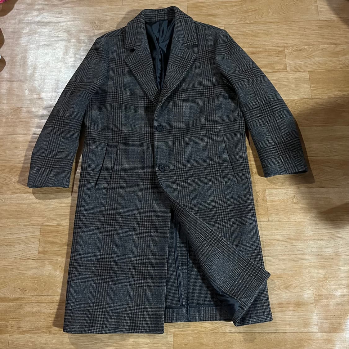 [105] 클럽모나코 글렌체크 캐시미어 코트 상품이미지1