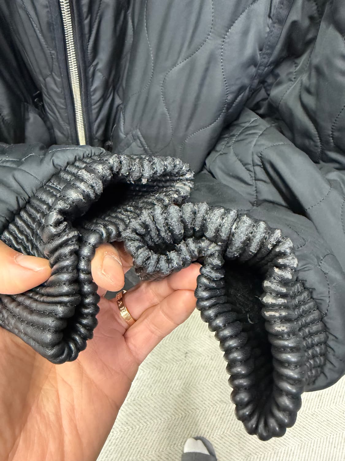 정품) 송지오옴므 지제로 퍼 리버시블 자켓 L 상품이미지4