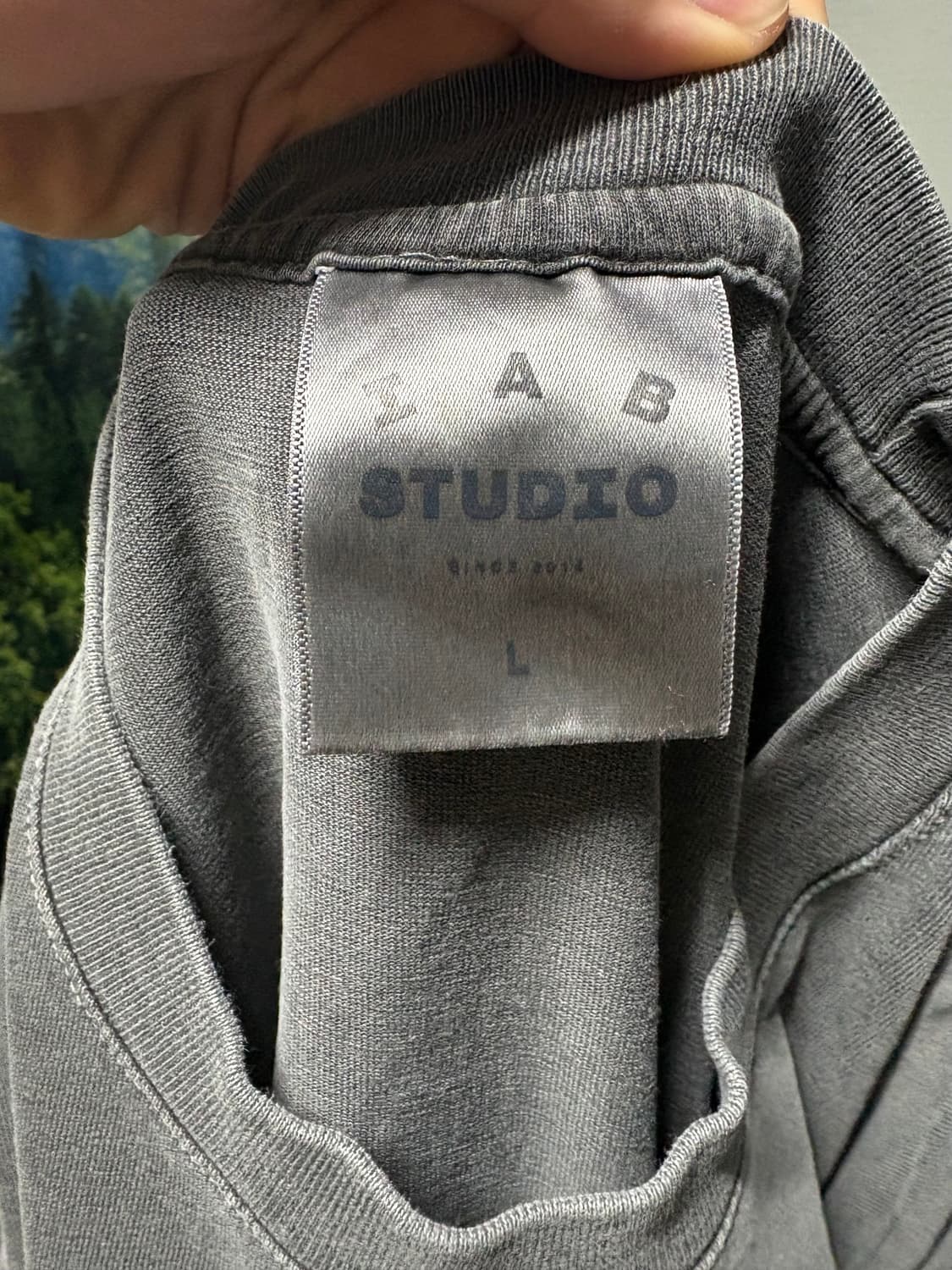 아이앱 스튜디오 피그먼트 티셔츠 블랙 상품이미지3