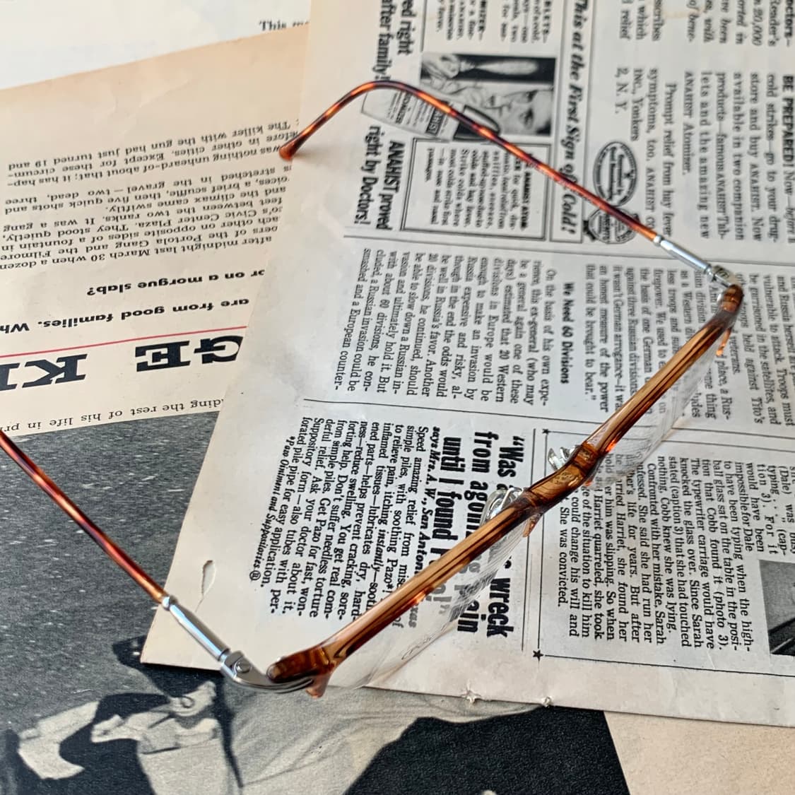 732 데드스탁 호피 라운드 오벌 반무테 초경량 유니크 미니멀 빈티지안경 상품이미지10