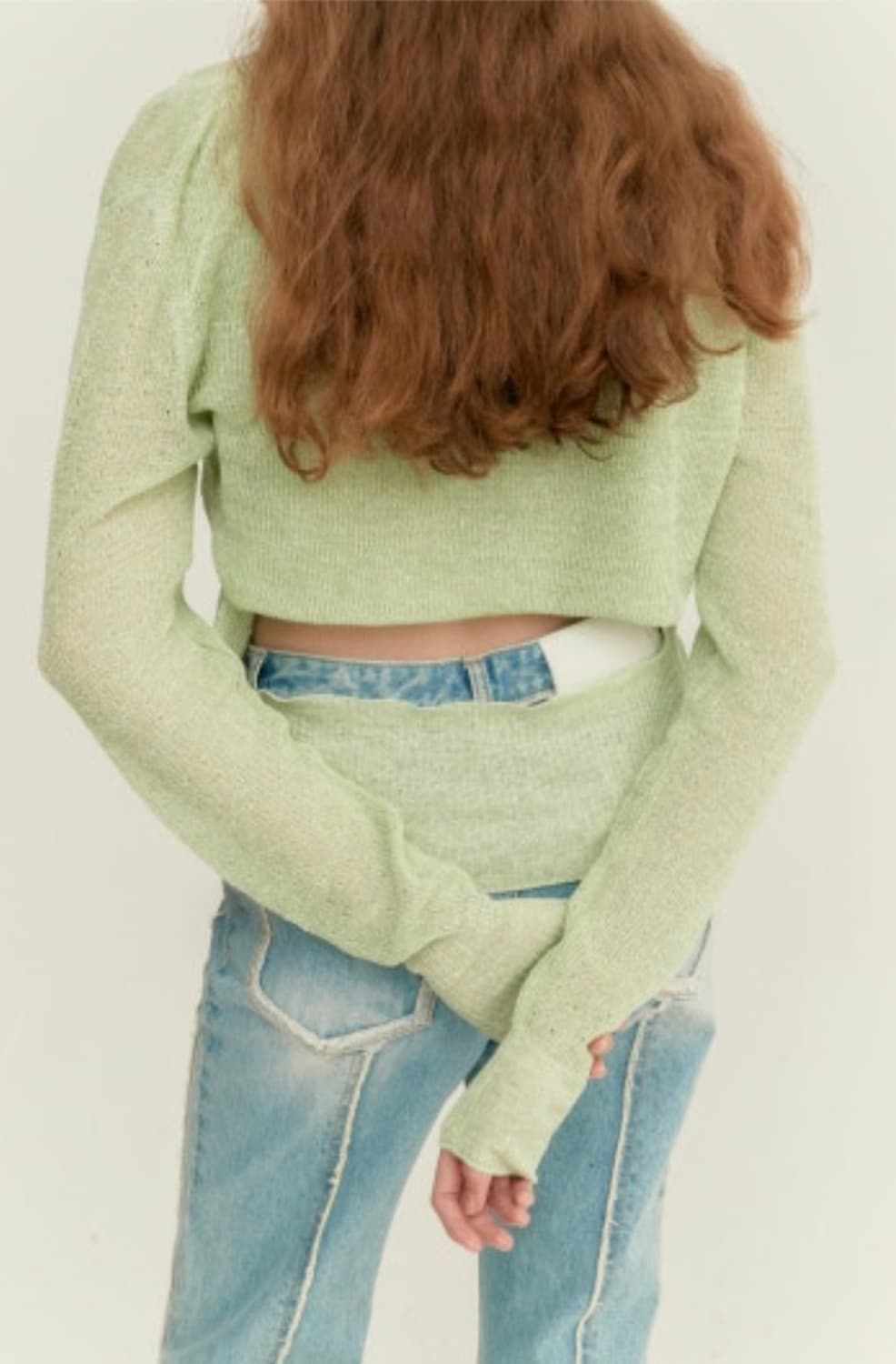 앤더슨벨 레이어드니트/더바넷 브라이튼데님 팬츠 상품이미지1