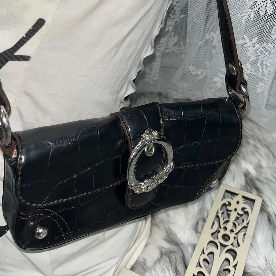 빈티지 앤틱 버클 파에톤 미니백 상품이미지3