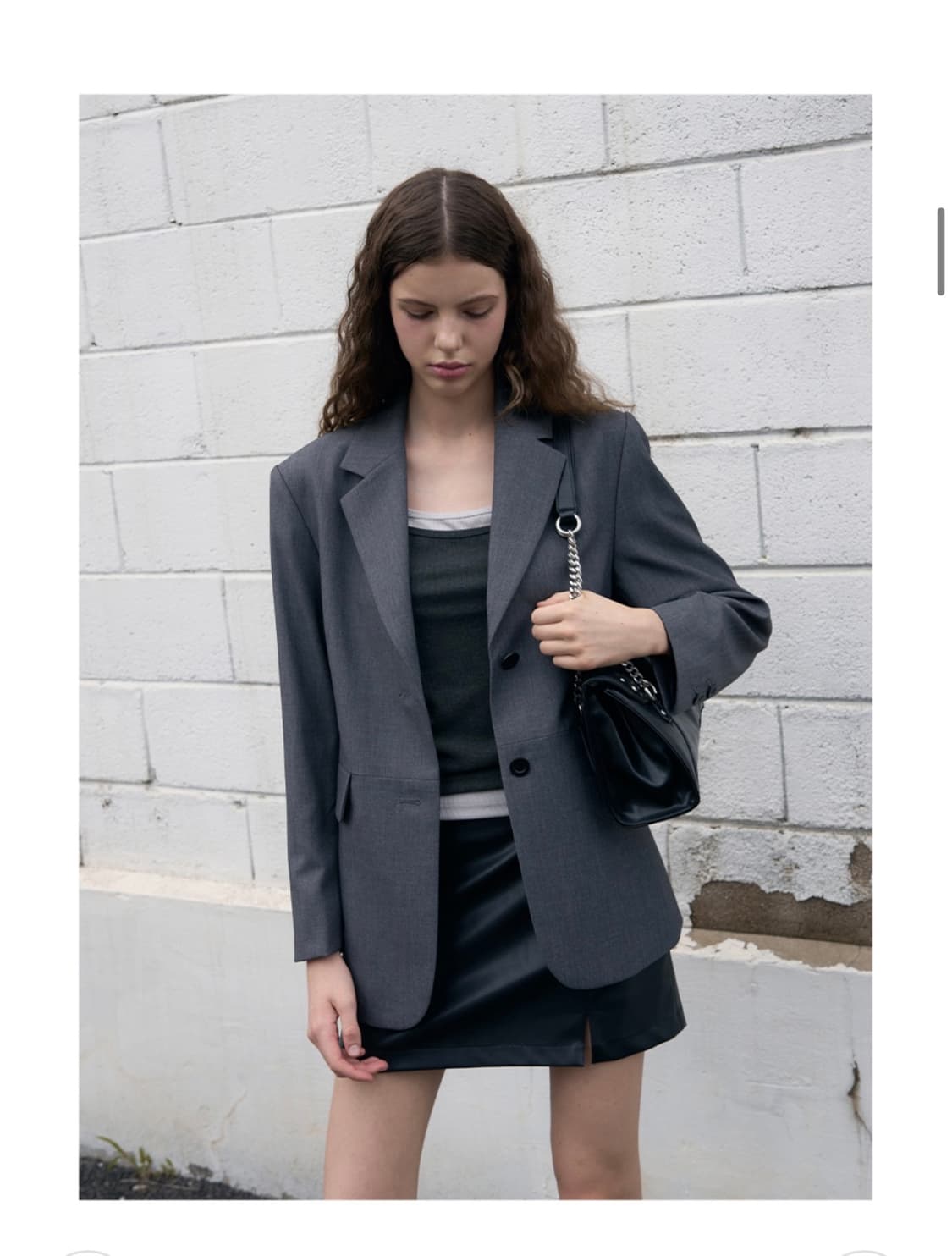 (새상품)(M) 레더리 어반 베이직 싱글 블레이저 [GREY] 판매 상품이미지7