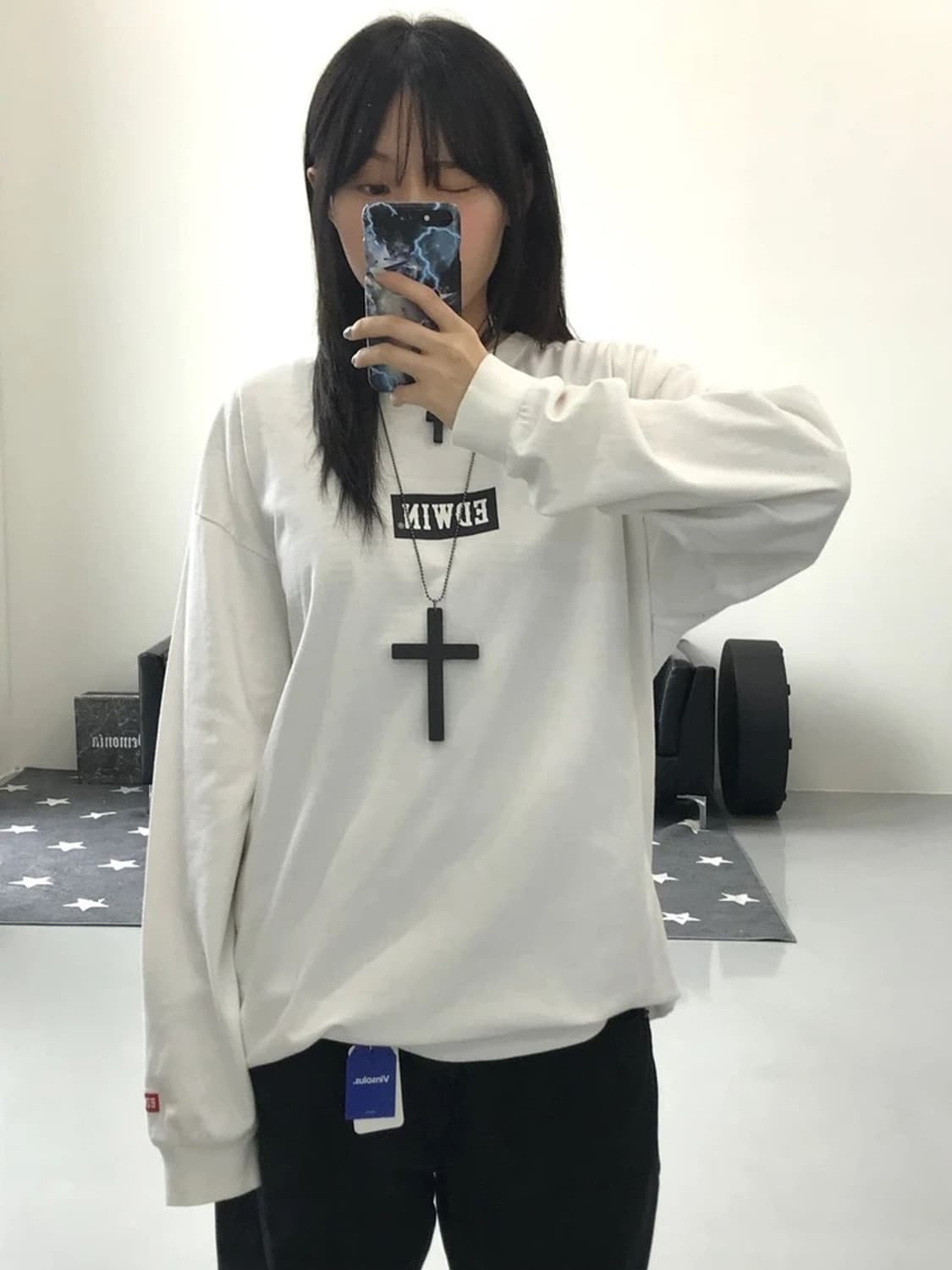 에드윈 화이트 롱슬리브 상품이미지1
