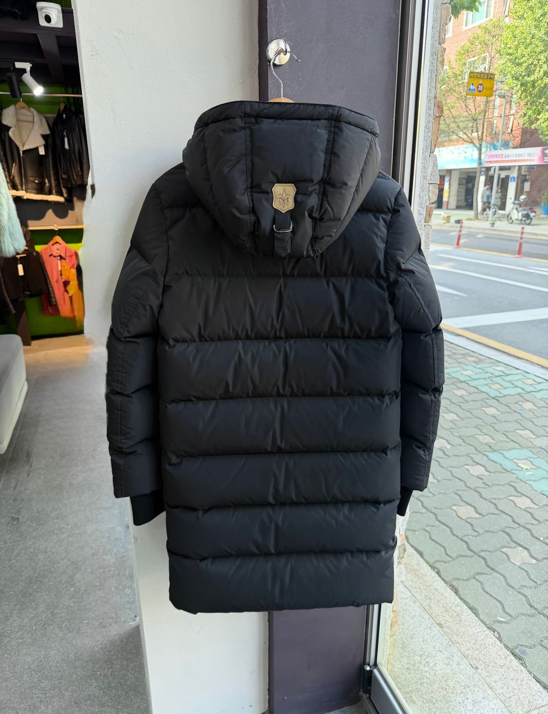 S/ 맥케이지 레더 트리밍 다운 후디드 패딩점퍼 상품이미지7