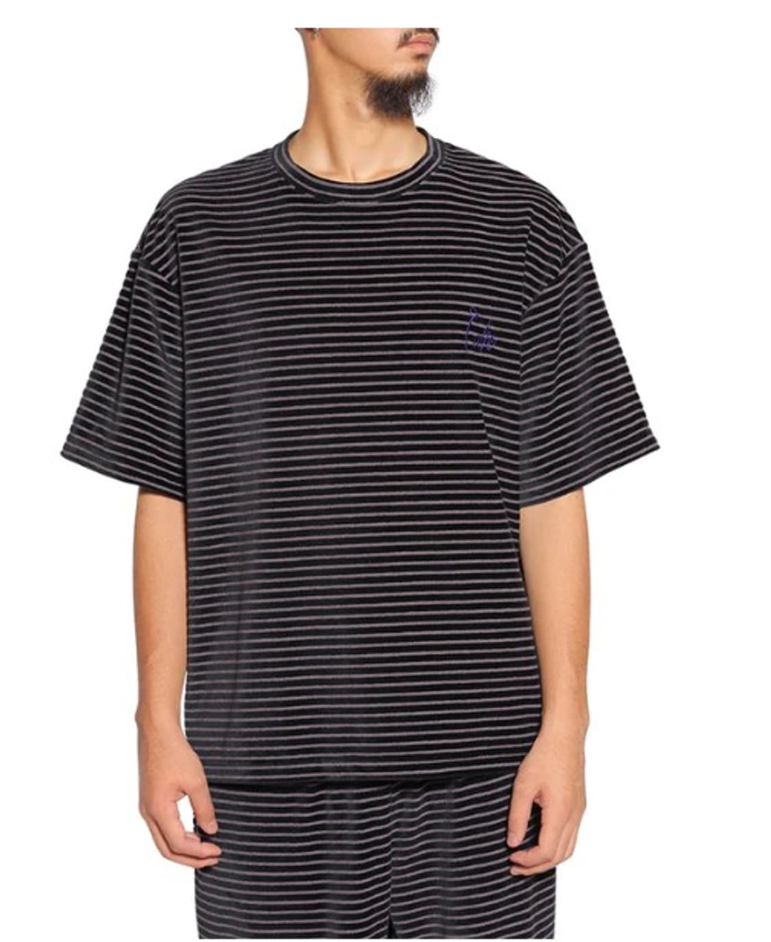 CALEE 보더 벨루어 티(M) 상품이미지4