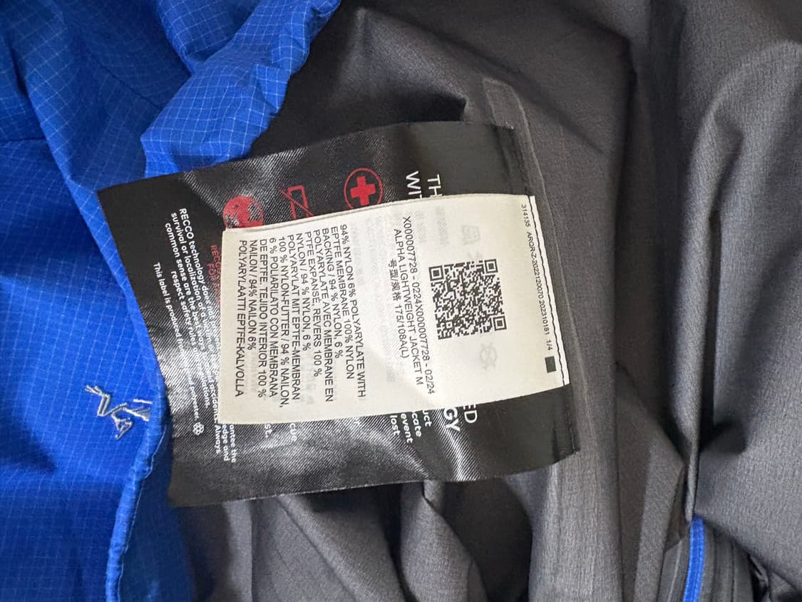 Arc'teryx Alpha Lightweight Jacket Blue 상품이미지6