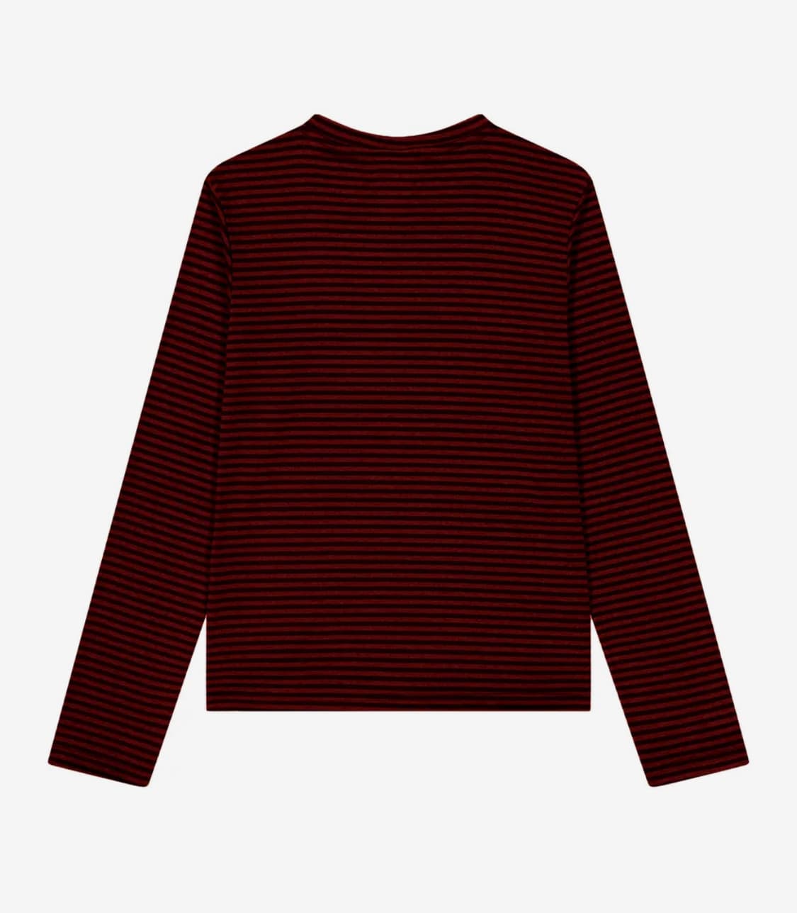 탄산마그네슘 주영X탄산 아일렛 롱슬리브 (스트라이프 레드) 상품이미지2