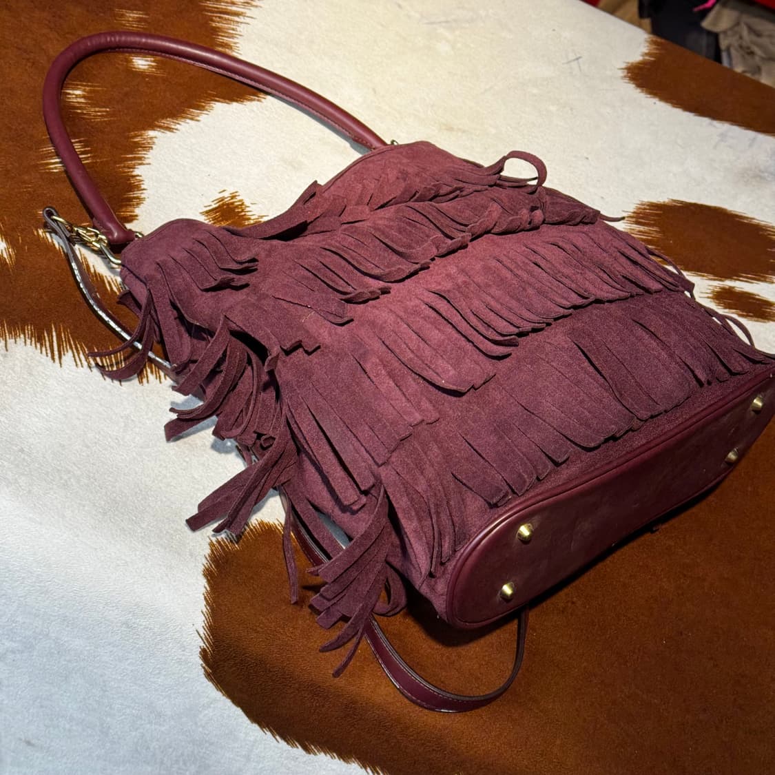 프린지 보헤미안 호보백 숄더백 (OS) 스웨이드 상품이미지5