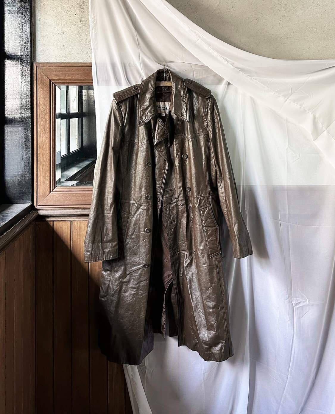 JPV brown leather over coat 상품이미지4