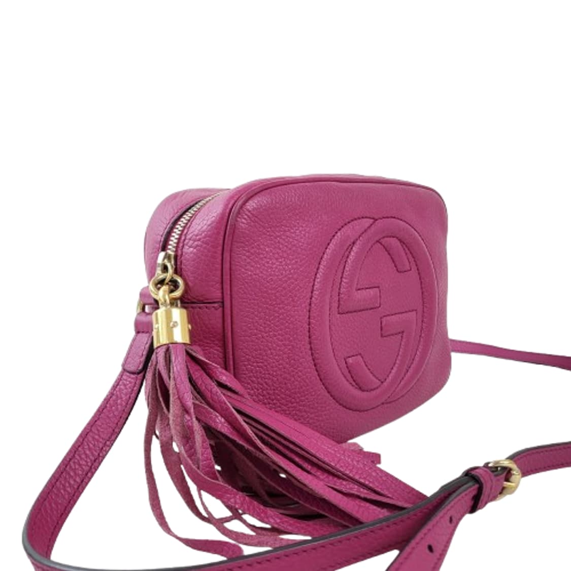 정품 구찌 소호 디스코백 마젠타 스몰 상품이미지4