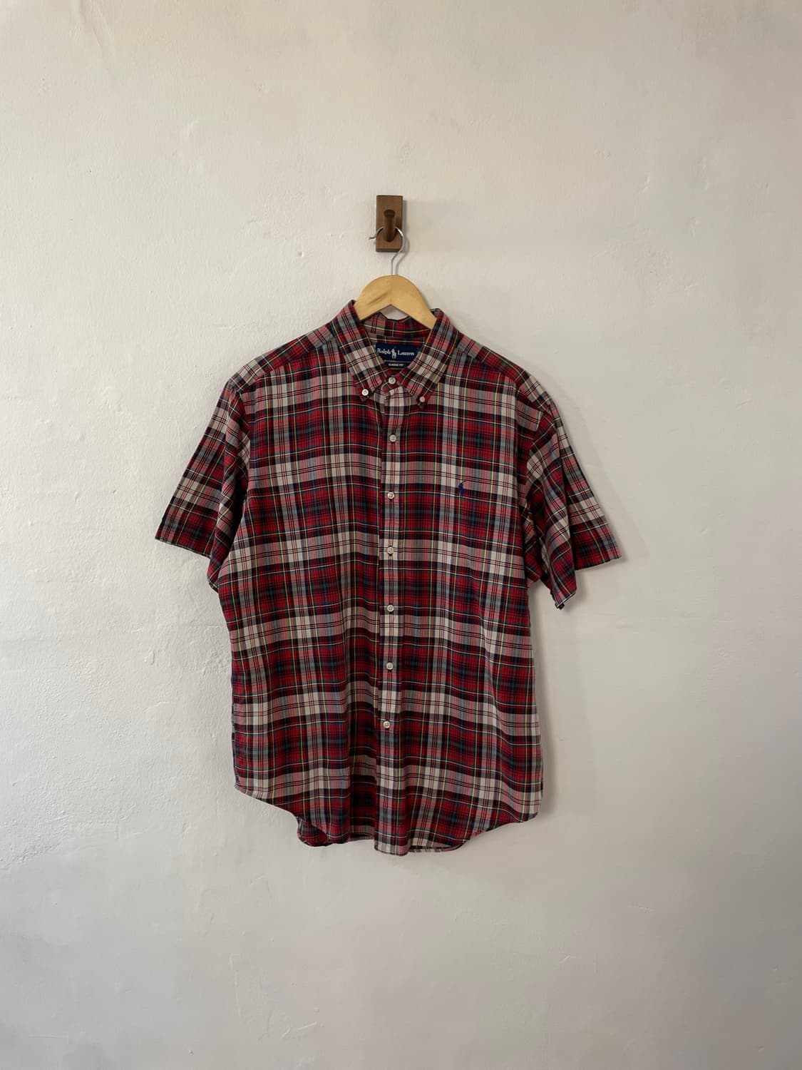 폴로 커스텀핏 체크 반팔 셔츠  상품이미지1