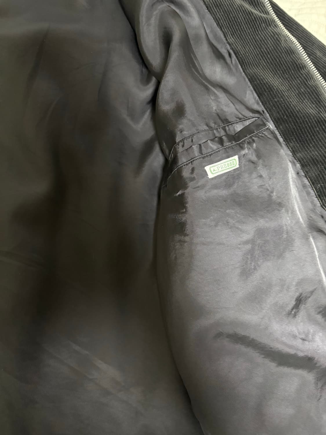 아프레쎄 코듀로이 자켓 블랙 3사이즈 상품이미지4