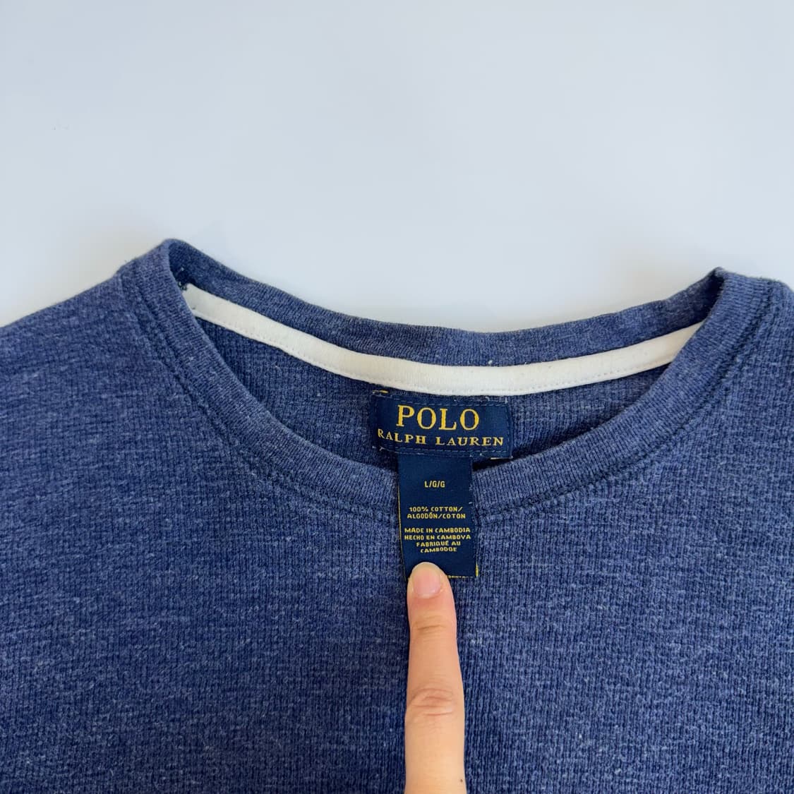 Polo 폴로 화이트 포니 네이비 롱슬리브   상품이미지5