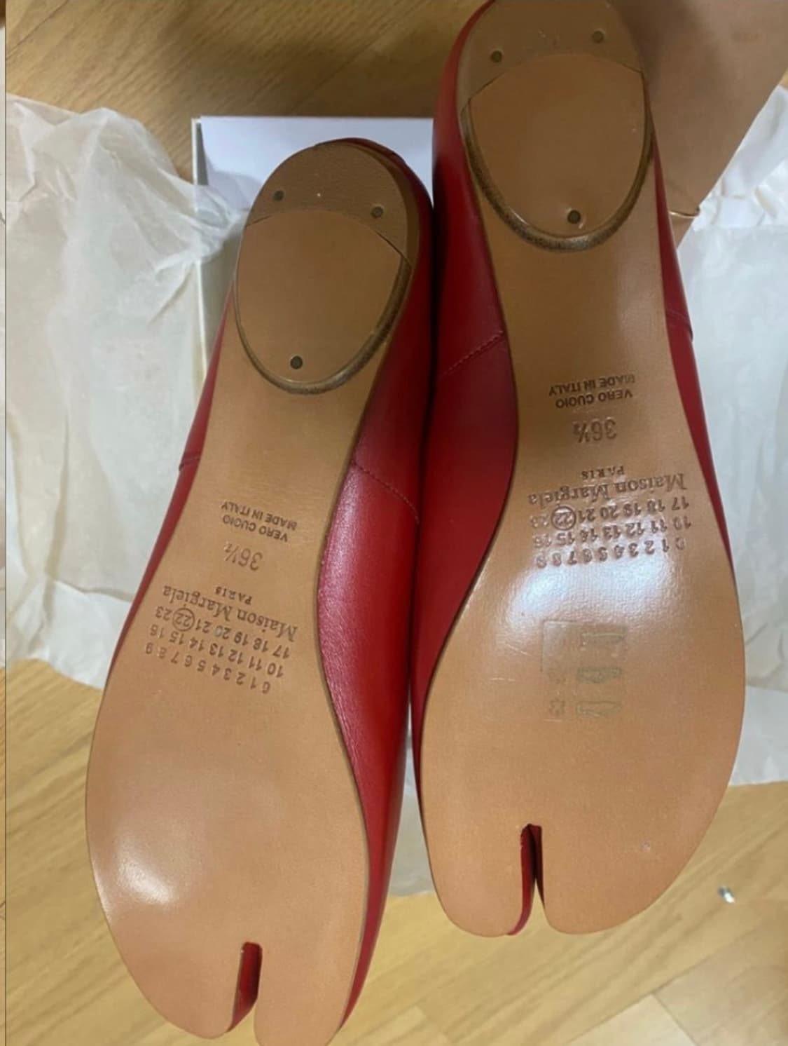 마르지엘라 타비플랫 레드 36.5 새상품  상품이미지2