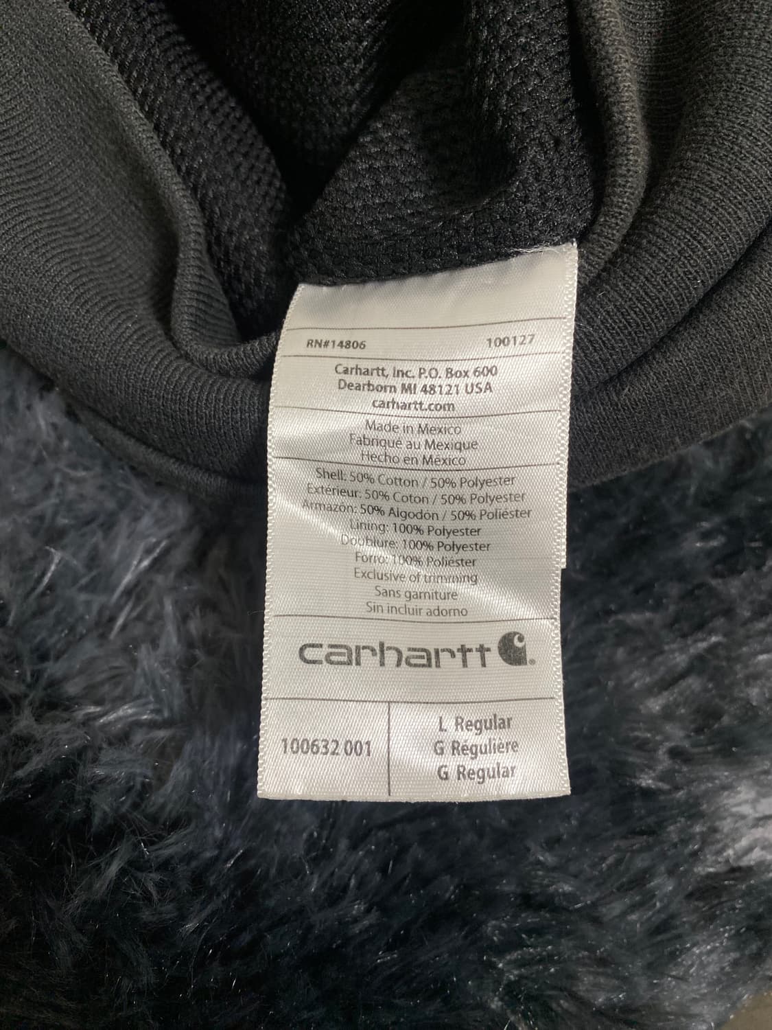 칼하트 써멀 레인디펜더 후드집업 L 상품이미지3