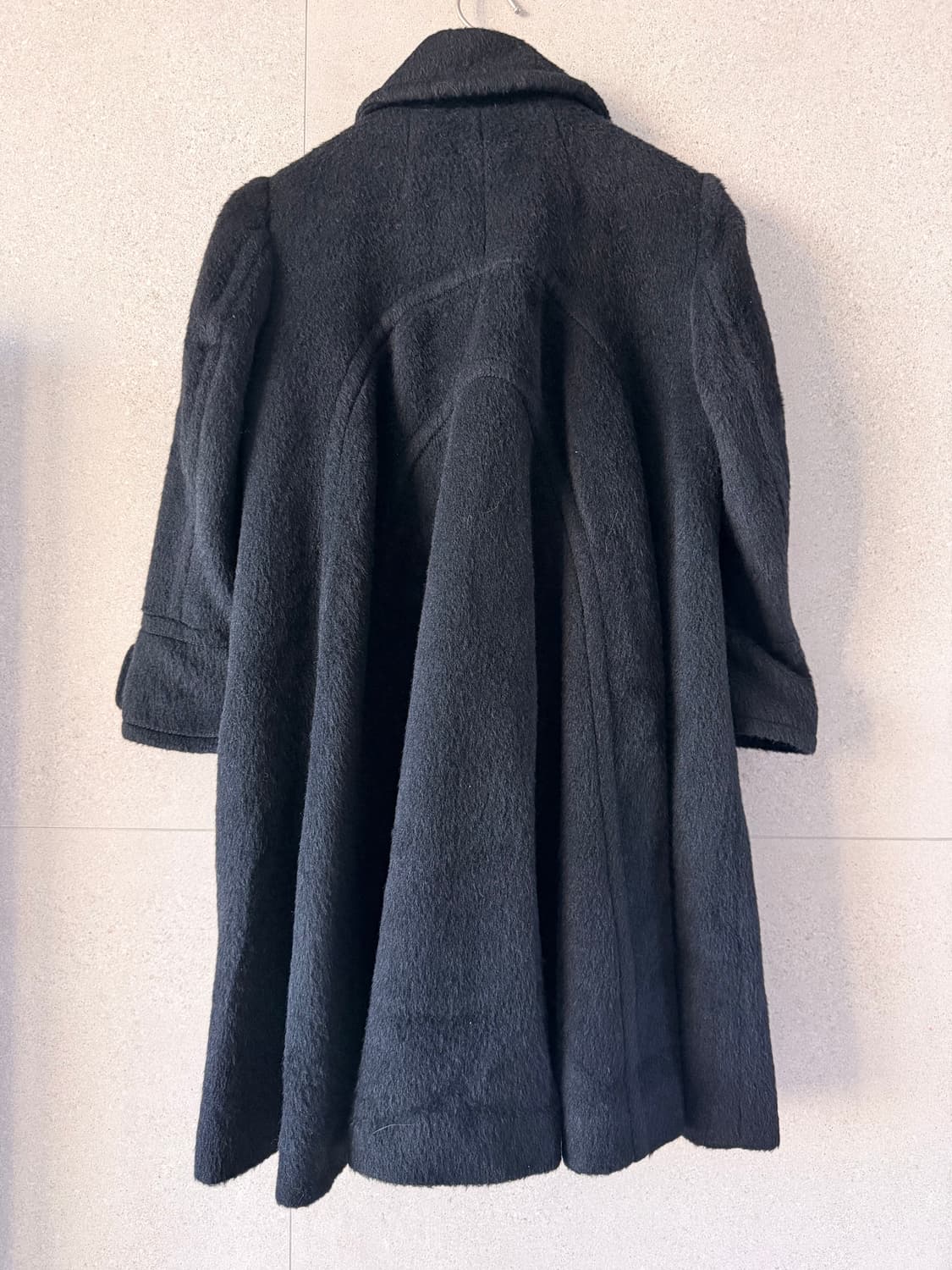 오즈세컨 알파카 모 앙고라 칠부 코트 베이비돌 블랙 모리걸 상품이미지3