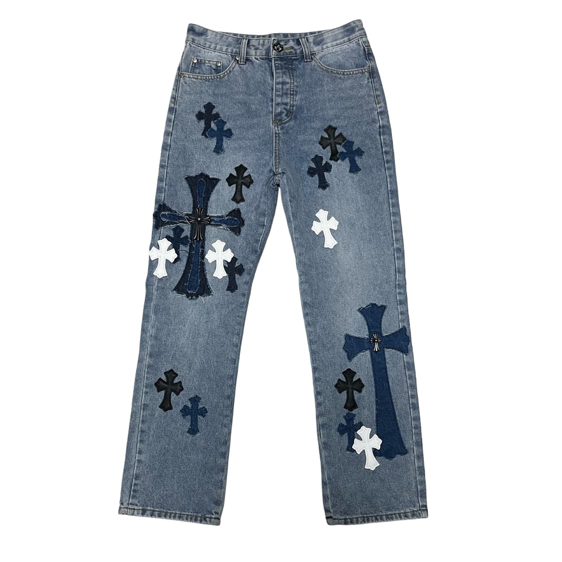 크롬하츠 스타일 크로스 패치 데님 🔥 상품이미지1