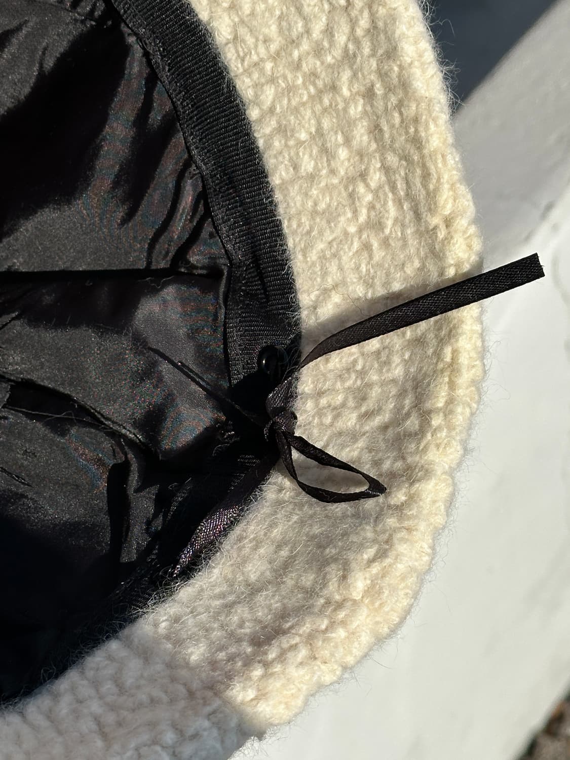 [M-L] 빈티지 아이보리 뽀글이 벙거지 버킷햇 모자 상품이미지6