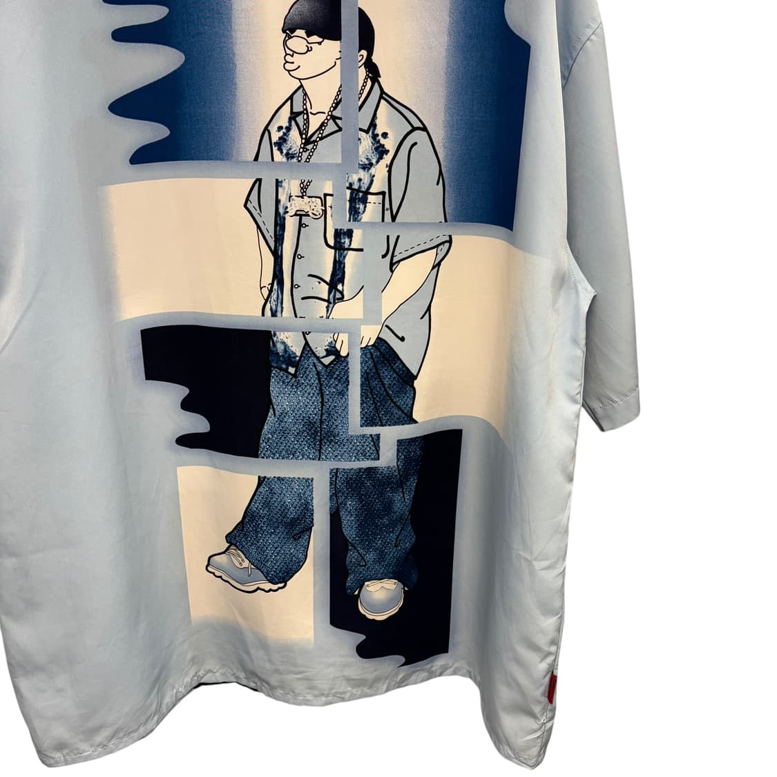 90s 사우스폴 올드스쿨 힙합 그래픽 반팔 오버 셔츠 2XL 상품이미지6