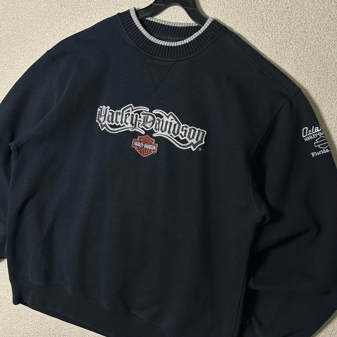 (L) 할리데이비슨 빅로고 스웻 맨투맨 상품이미지2
