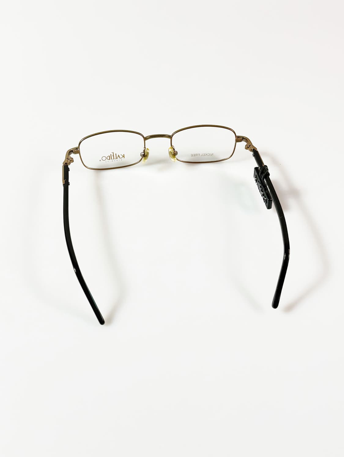 90s KALEIDO 골드톤 슬림 스퀘어 메탈 프레임 빈티지 안경 상품이미지5