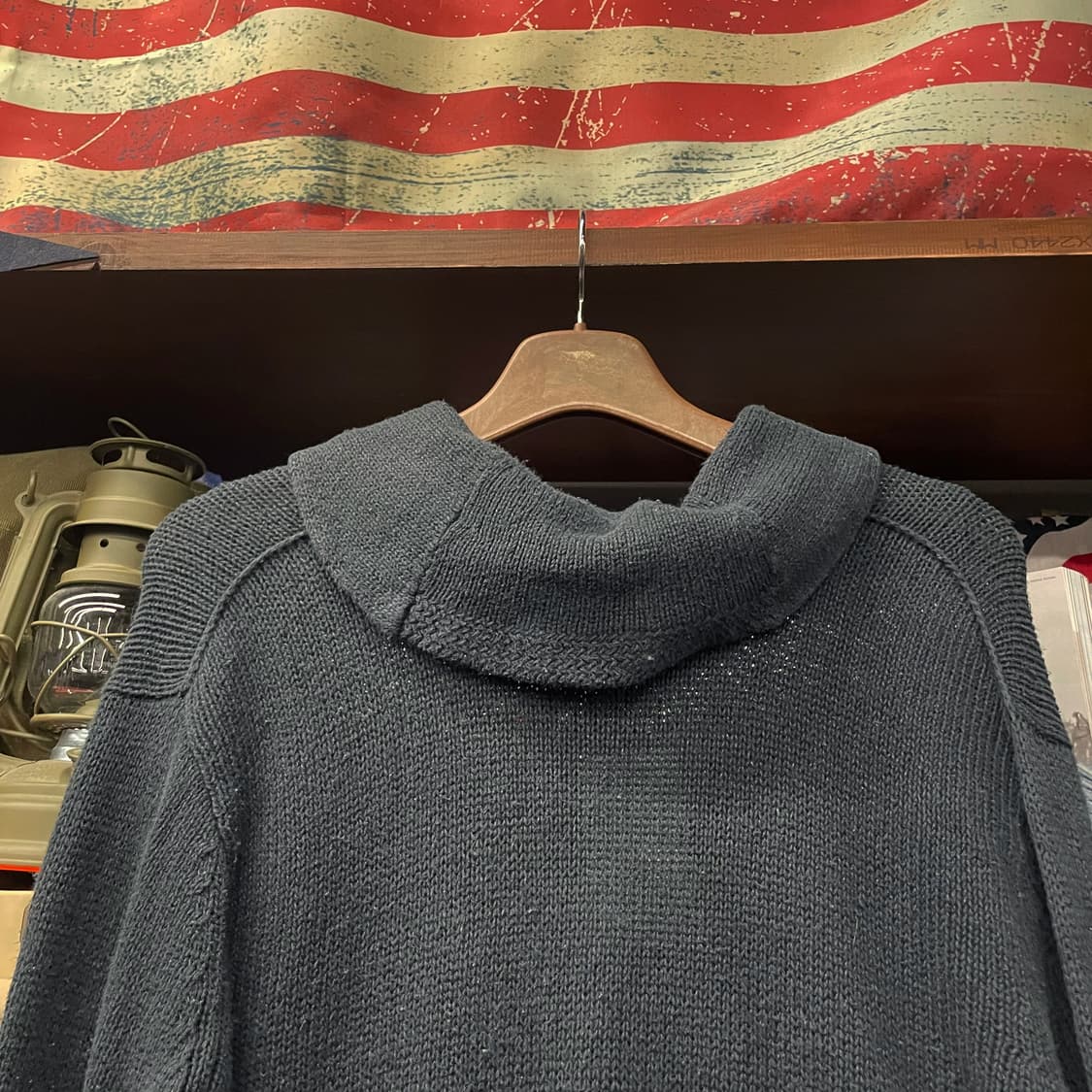 00s 폴로 랄프로렌 숄 넥 해군 앵카 자수 니트 스웨터 N28 상품이미지4