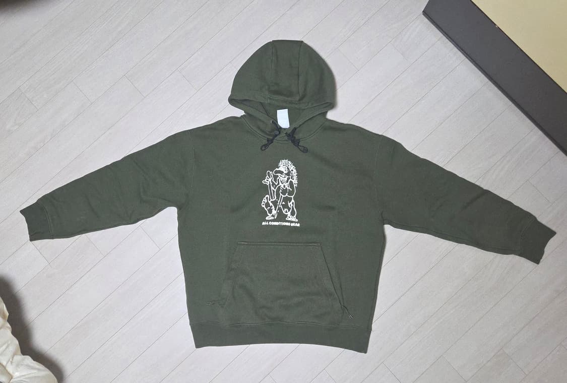 [asia L] 나이키 ACG 써마핏 플리스 후드 트롤 그래픽 카고 카키 상품이미지1