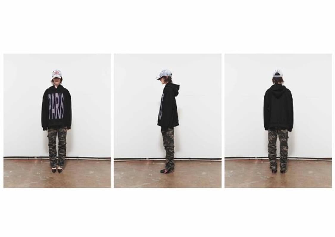 2000archives 2000아카이브 롱 파리 후드티 블랙 상품이미지2